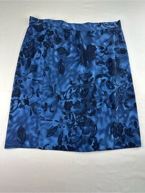 Vintage A&K Designs Blue Floral Skirt Y2K Grunge 90s Whimsigoth Retro Sz XL